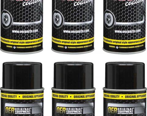OER Argent Silver/Green "Factory Wheel Coating" Rally Wheel Paint Case Of 6- 16 Oz Cans *K89326