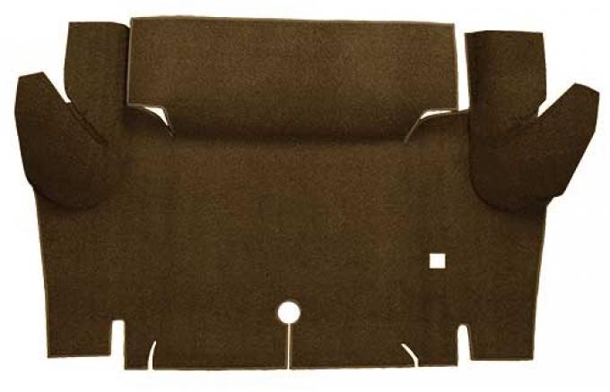 OER 1965-66 Mustang Coupe Loop Trunk Floor Carpet Mat - Dark Saddle A4048A18