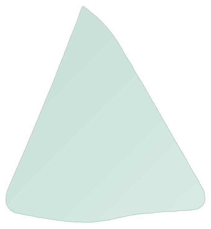 OER 1971-73 Mustang, Cougar, Quarter Glass, Green Tint, Coupe, Hardtop, Passenger Side 29710JRT