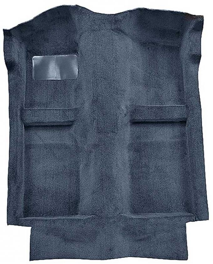 OER 1983-93 Mustang Convertible Passenger Area Floor Cut Pile Carpet with Mass Backing - Crystal Blue A4025B63
