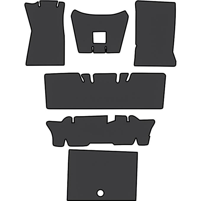 1964-73 Mustang Convertible Sound Deadener 6 Piece EVA