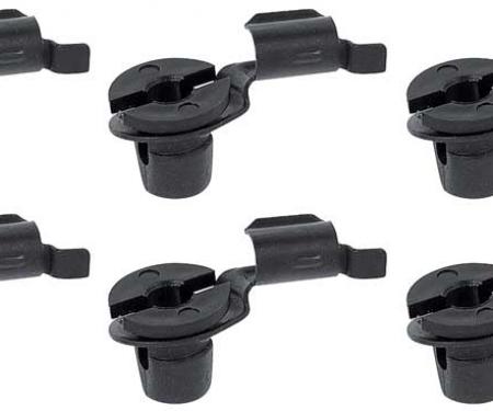 OER 1967-73 Mustang Door Latch Rod Retainer OE Stylem Metal Clip Set (6-piece) 21952A6