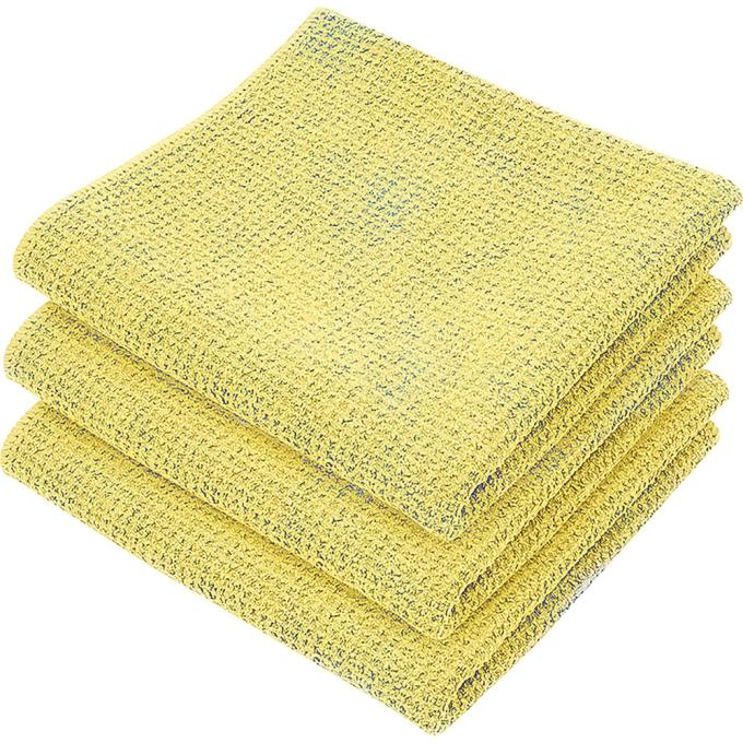 25" x 36" Microfiber Waffle Weave Towel, 3 Pack, Color May Vary