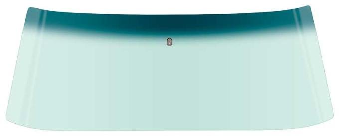 OER 1969-70 Mustang Fastback, Front Windshield Glass, Tinted with Blue / Green Band 03100C