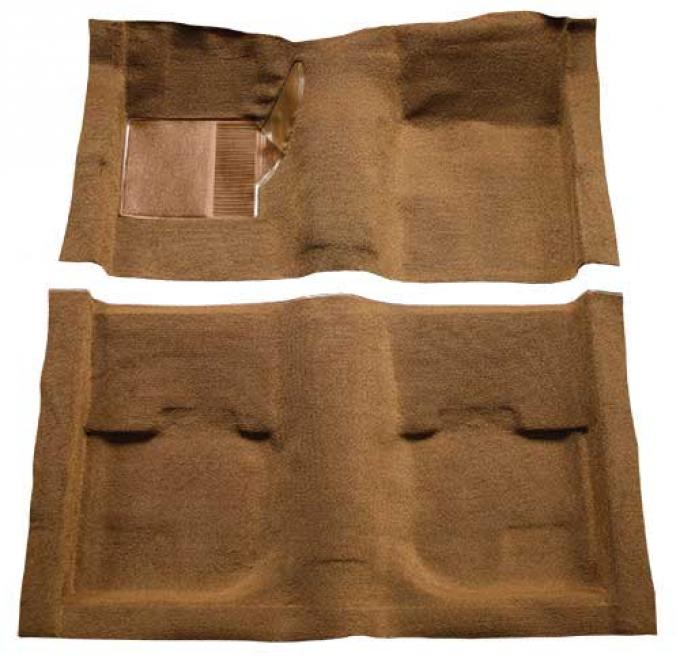 OER 1969-70 Mustang Fastback Passenger Area Nylon Loop Carpet without Fold Downs - Ginger A4051A29
