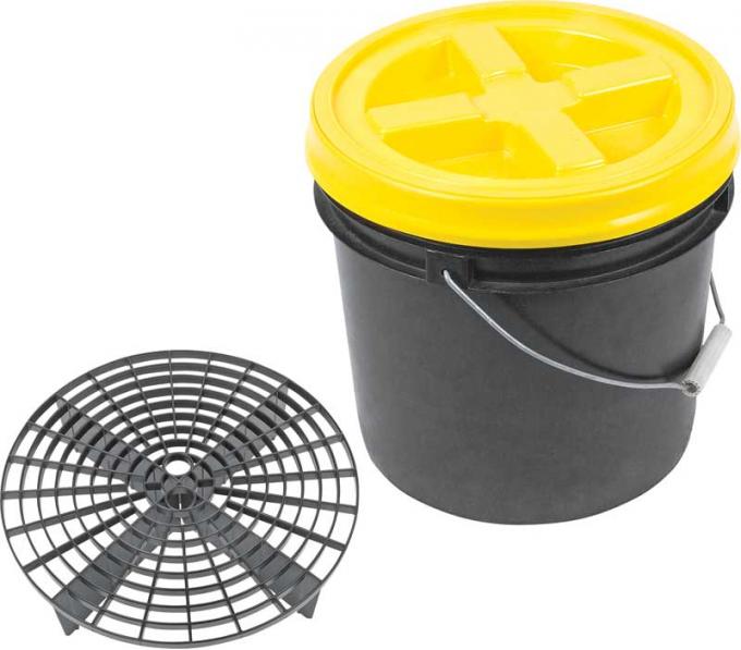 OER Grit Guard Basic Wash System 3.5 Gallon Black Pail with Yellow Lid K89740