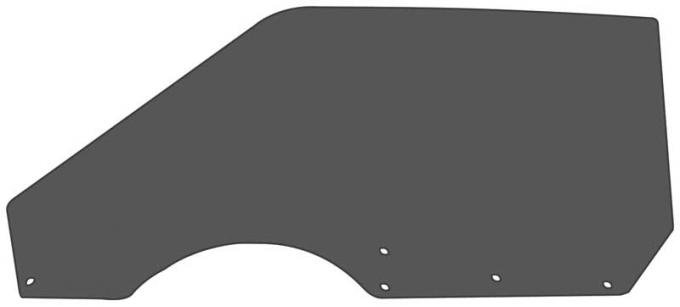 OER 1970 Ford Mustang/Mercury Cougar, Hardtop/Convertible, Door Glass, Glue-In Style, LH, Smoke Gray 21410LLS