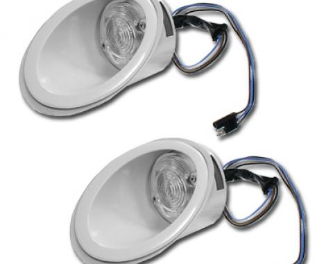 OER 1967-68 Mustang Park Lamp Assembly Set With Bezels - LH & RH *LK7