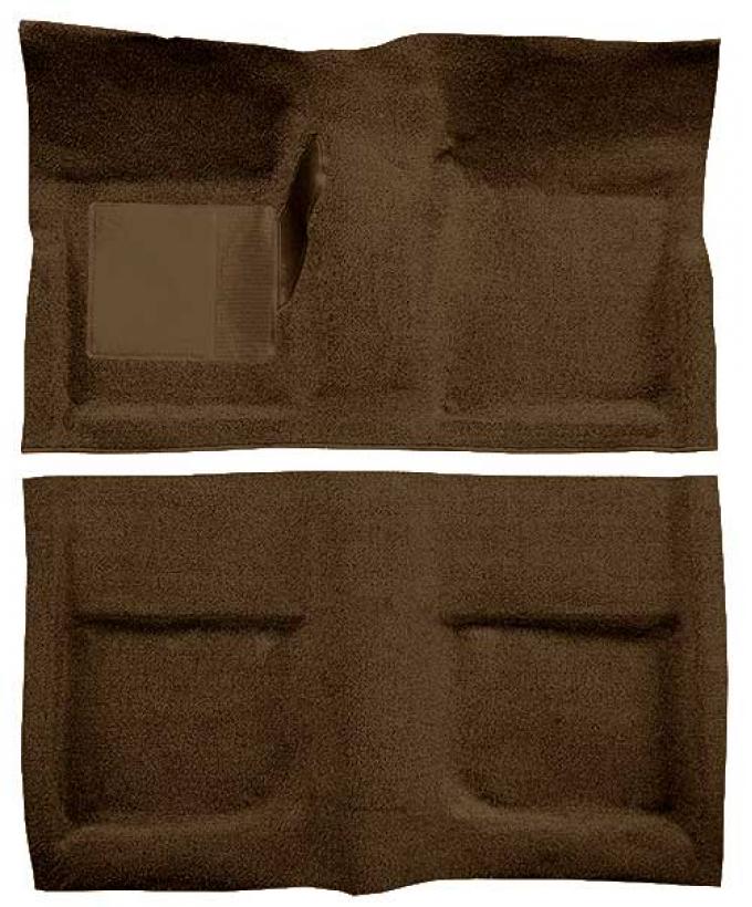 OER 1965-68 Mustang Coupe Passenger Area Loop Floor Carpet with Mass Backing - Dark Saddle A4040B18