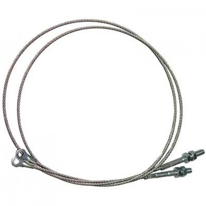 OER 1964-65 Mustang Convertible Top Side Cables - Early 1965 (Stud Type) 52806A