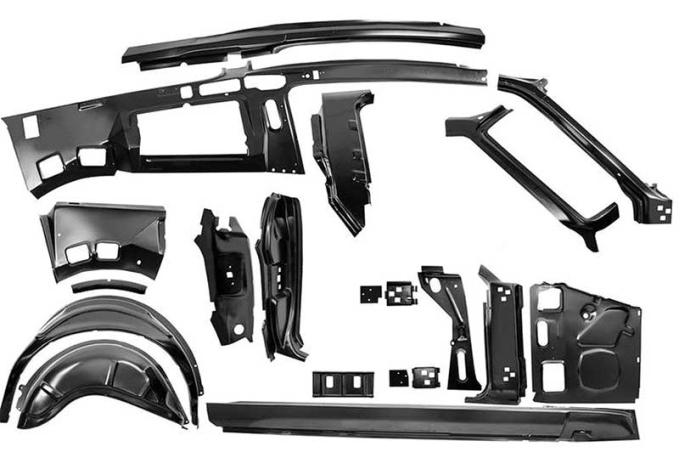 1967-68 Mustang Fastback, Quarter Door Frame Component Set, RH, Passenger Side