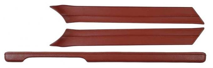 OER 1967-68 Mustang Lower Instrument Panel Pad / Windshield Pillar Pad Kit- Dark Red *PADKIT2