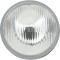 H4 Headlight Assembly, 5-3/4" Diameter Round, Metal Housing, Fluted Glass Lens - H5001, H5006