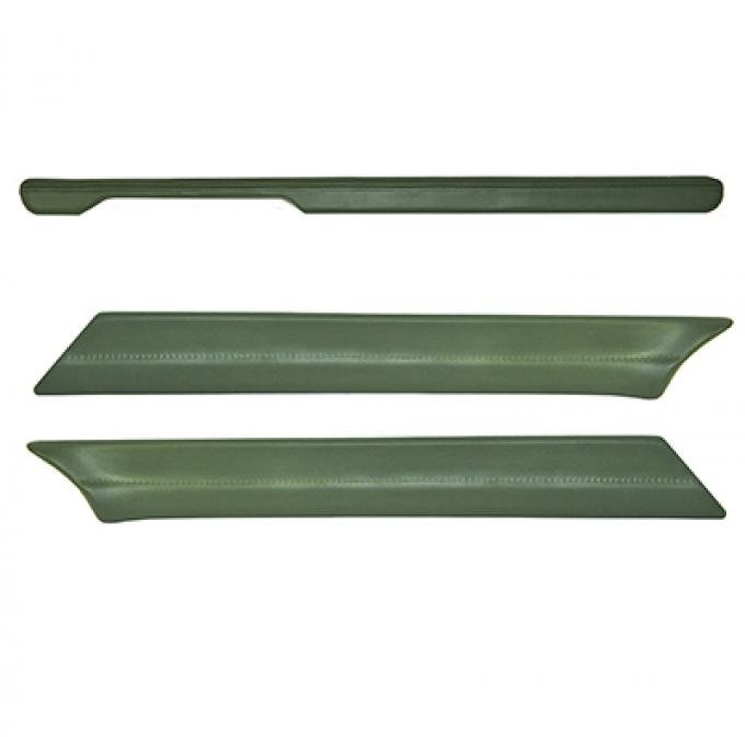 OER 1967-68 Mustang Lower Instrument Panel Pad / Windshield Pillar Pad Kit- Ivy Gold *PADKIT5