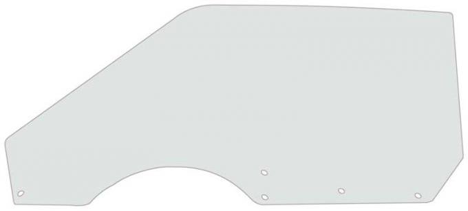 1971-73 Mustang, Cougar, Door Glass, Clear, Coupe, Convertible, Power, Manual, Drivers Side