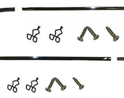 OER 1964-65 Mustang Dash Panel Molding Set, with Hardware, RH and LH *04296C