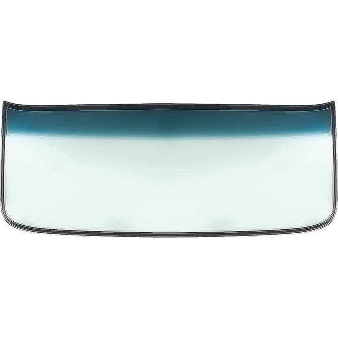 OER 1964-68 Ford Mustang, Front Windshield Glass, Flush Mount, No Molding Needed, Light Green Tint With Blue/Green Shade FM654T