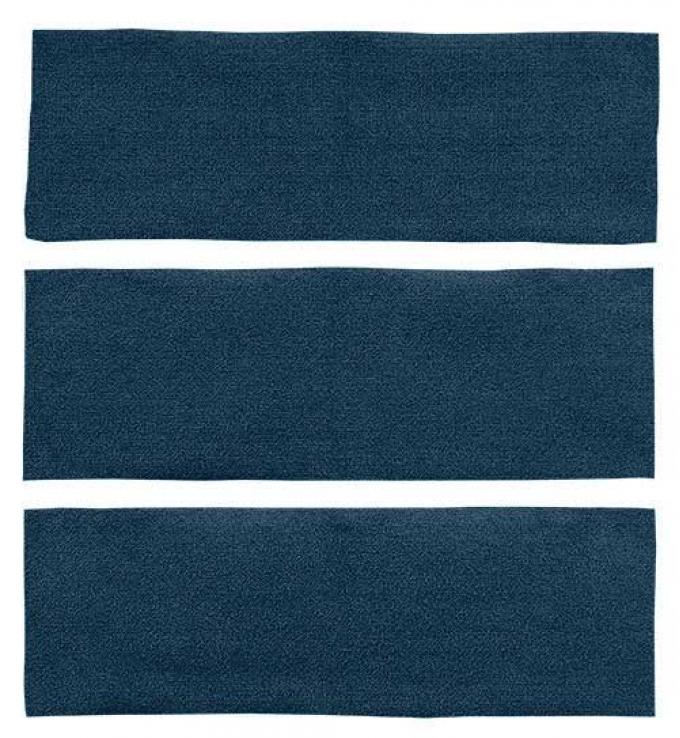 OER 1964-68 Mustang Fastback 3 Piece Fold Down Loop Carpet Set - Dark Blue A4038A12