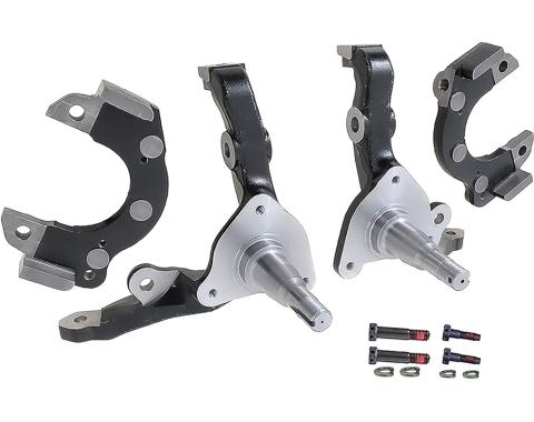 1968-73 Comet, Falcon, Ranchero, Torino, Disc Brake Spindles w/ Caliper Brackets, 1970-73 Mustang V8 OE Large Bearing Style