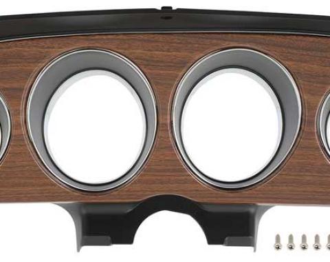 OER 1970 Mustang Deluxe Instrument Gauge Bezel - Woodgrain 10838QW