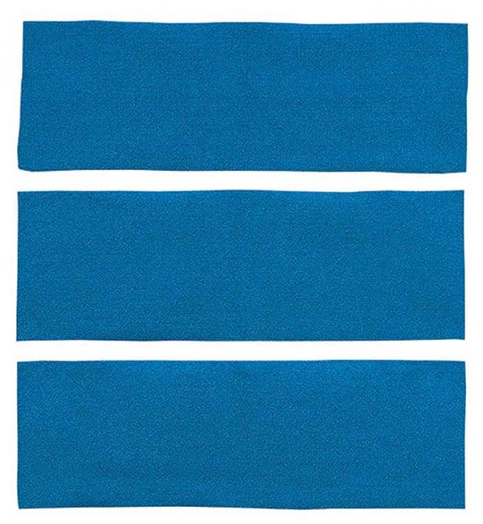 OER 1964-68 Mustang Fastback 3 Piece Fold Down Nylon Loop Carpet Set - Light Blue A4039A31