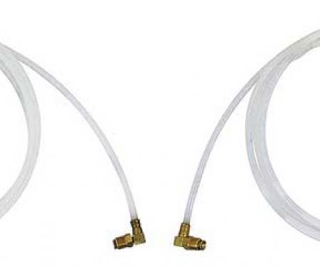 OER Convertible Top Hydraulic Hose Set (White Plastic) Overall Length 114" - Center To End 57-1/4 HK234