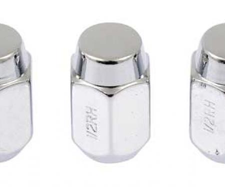 OER 1964-73 Mustang Rally Wheel Acorn Lug Nut Set , Chrome , 5 Piece Set 1012D