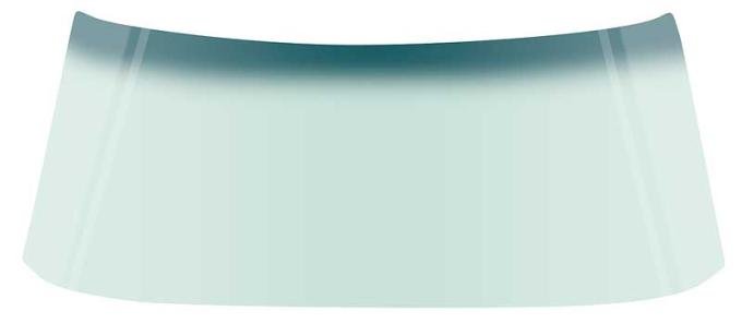 OER 1969-70 Mustang, Cougar, Front Windshield Glass, Tinted with Shaded Band, Coupe, Convertible 03100E