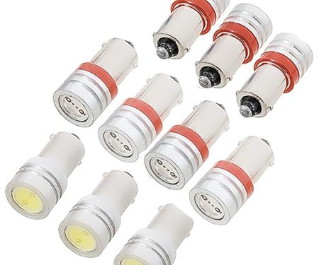 1967-68 Mustang, Instrument Gauge Cluster LED Bulb Kit, 10-Piece Set, Red Illumination