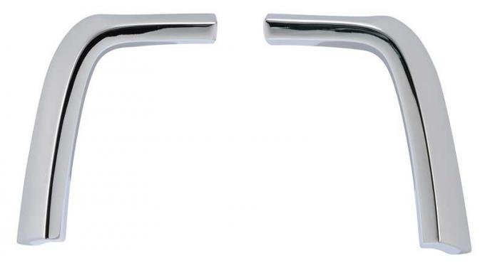 OER 1971-72 Mustang Front Fender Extension Molding Chrome Pair 16160AR