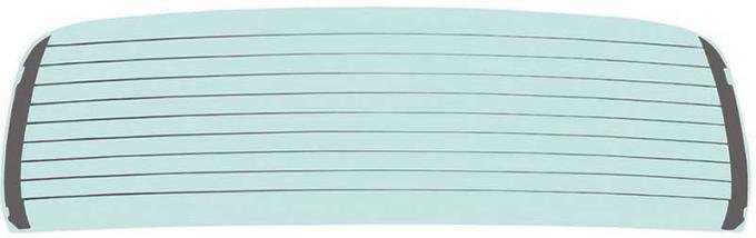 OER 1971-73 Ford Mustang/Mercury Cougar, Coupe, Back Glass, With Heat Defroster, Light Green Tint 42006X