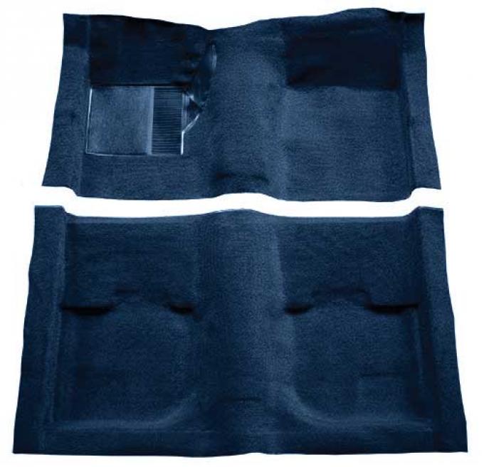 OER 1969-70 Mustang Fastback Nylon Loop Carpet without Fold Downs, with Mass Backing - Dark Blue A4051B12