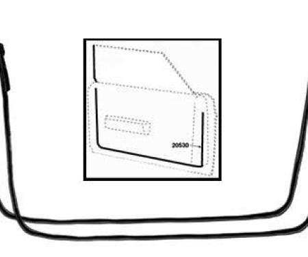 OER 1967-68 Ford Mustang, Door Frame Weatherstrips, Foreign 20530DE