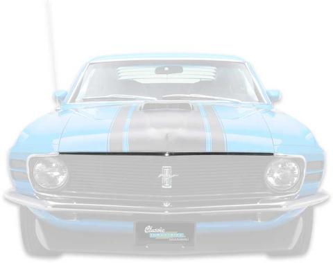 1970 Mustang, Front Hood Molding, Polished Aluminum, with Hardware