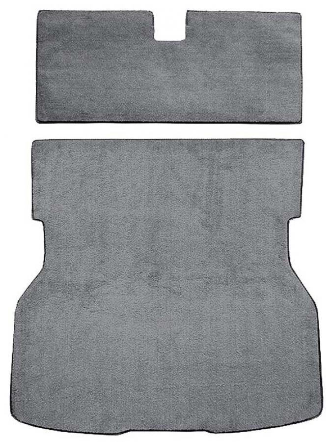 OER 1979-82 Mustang with Solid Rear Seat Back Rear Cargo Area Cut Pile Carpet Set - Medium Gray A4021A25