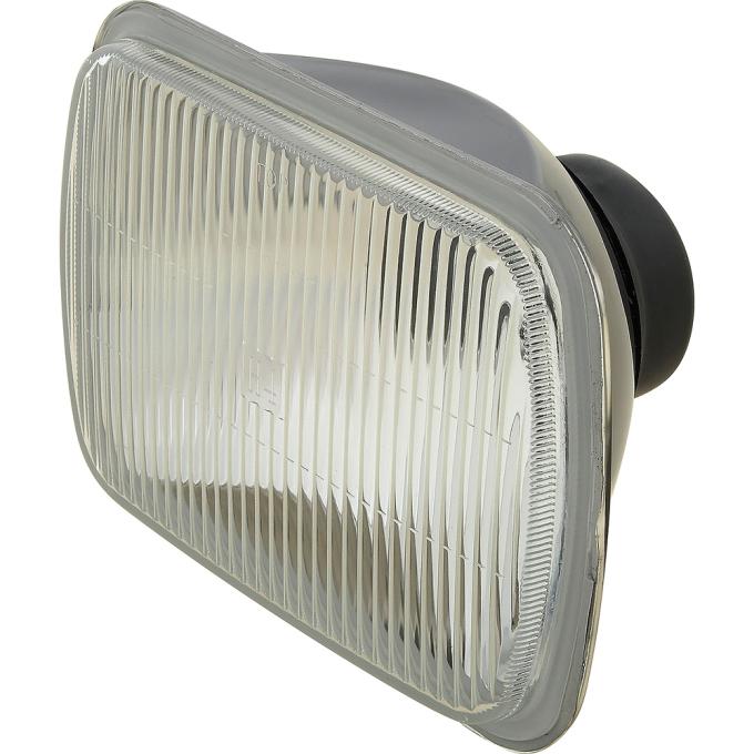 H4 Headlight Assembly, 5" x 7" (142mm x 200mm), Polymer Housing, Fluted Glass Lens
