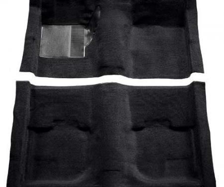 OER 1969-70 Mustang Fastback Passenger Area Nylon Loop Carpet without Fold Downs - Black A4051A01
