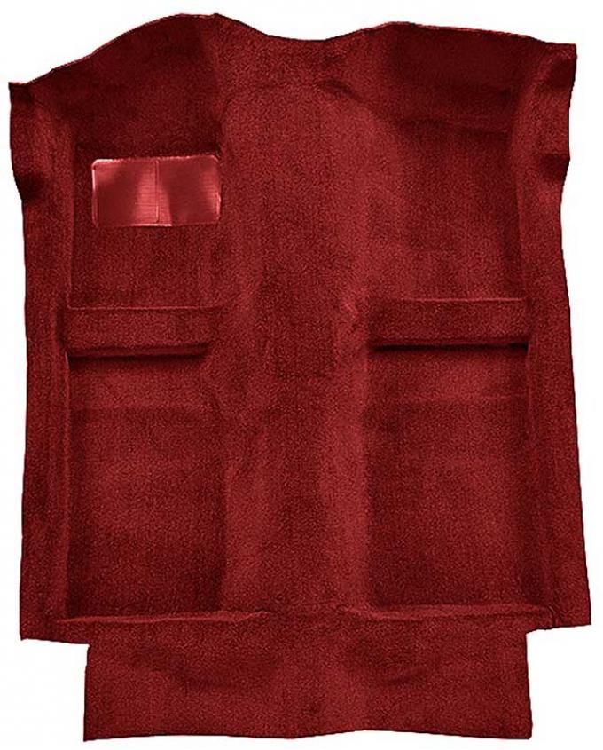 OER 1983-93 Mustang Convertible Passenger Area Floor Cut Pile Carpet with Mass Backing - Red A4025B02