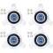 1965-66 Ford, Deluxe Wire Wheel Spinner Cap Set, Blue
