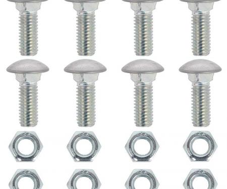 OER Bumper Bolt , Ainc Plated , with Stainless Steel Head , 7/16-14 X 1-1/4" , 8 Bolt Set 17758C
