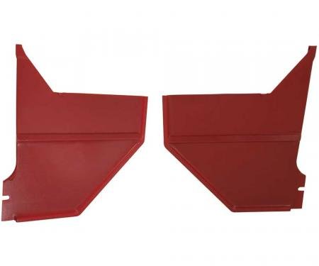 1967 Ford Mustang, Coupe/Fastback, Kick Panels, Red