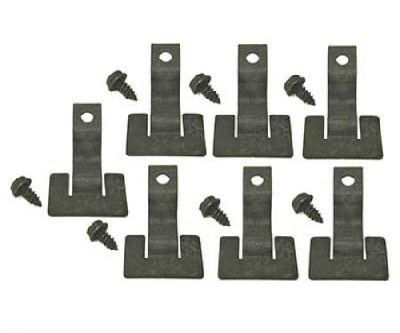 OER 1969-70 Mustang, Lower Windshield Molding Retainer Set 03406B