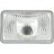 H4 Headlight Assembly, 4" x 6" Rectangular, Metal Housing, Fluted Glass Lens - H4651, H4656
