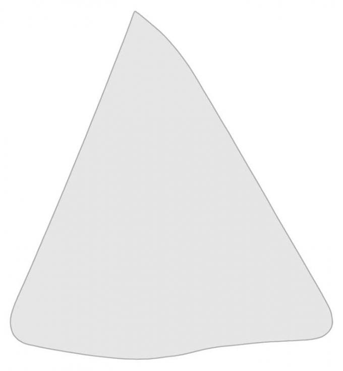 OER 1964-66 Mustang Coupe Quarter Window Glass, Clear, RH 29710ARC