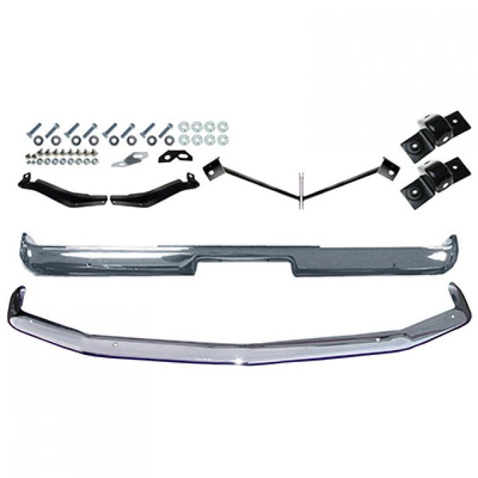 OER 1967-68 Mustang Front and Rear Bumper Kit With Brackets and Hardware *BBK2