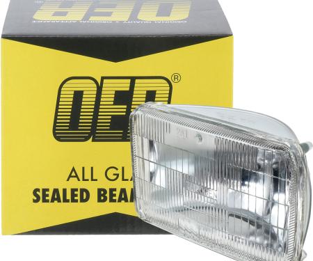 Headlamp Sealed Beam, 12 Volt, Low Beam, 4" x 6" (100mm x 165mm), Rectangular, Halogen