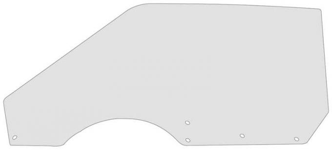 OER 1970 Ford Mustang/Mercury Cougar, Hardtop/Convertible, Door Glass, Glue-In Style, LH, Clear 21410LLC