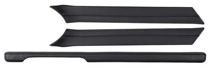 OER 1967-68 Mustang Lower Instrument Panel Pad / Windshield Pillar Pad Kit- Black *PADKIT1