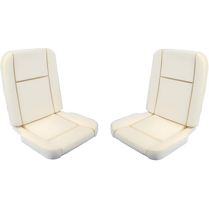 1965-66 Ford Mustang, Bucket Seat Foam, For Pony Interior, With Molded-In Listing Wires, Pair