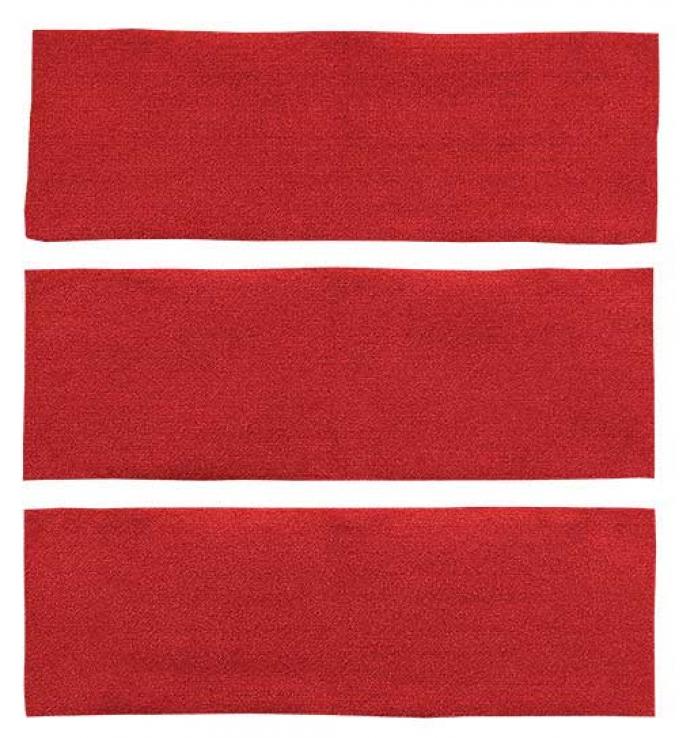 OER 1964-68 Mustang Fastback 3 Piece Fold Down Loop Carpet Set - Red A4038A02